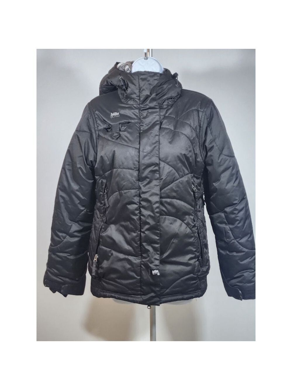 Women's Billabong Black Ski & Snow Jacket S w/White Abstract Lining Cabin Core